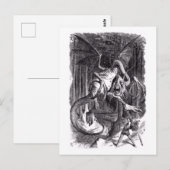Jabberwockyという詩のイラストレーション。1871 ポストカード (正面/裏面)