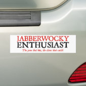 Jabberwockyの熱狂者 バンパーステッカー (車上)