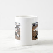 Jabiruのultralight航空機 コーヒーマグカップ (中央)