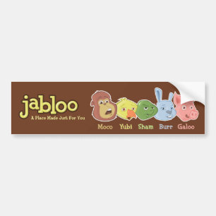 Jablooブラウンのバンパーステッカー バンパーステッカー