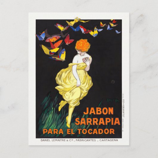 Jabon Sarrapia Spain Vintage Poster 1930 ポストカード (正面)