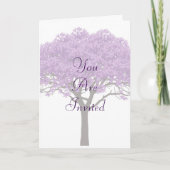 Jacaranda Wedding Invitation | Elegant Purple  カード (正面)