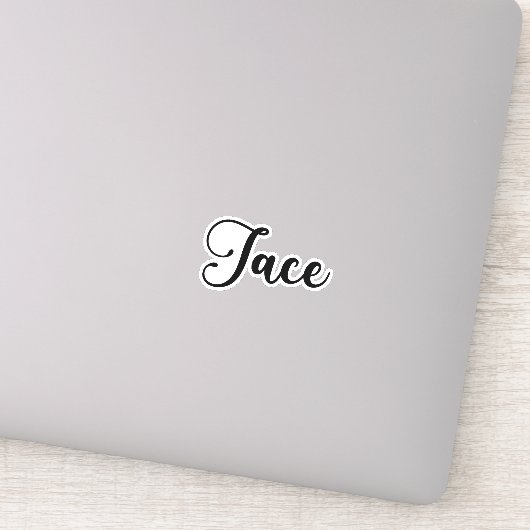 Jace名 – 手書き書道 シール (詳細)