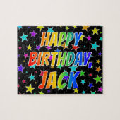 「JACK」名、おもしろい「ハッピーバースデー」 ジグソーパズル (横)