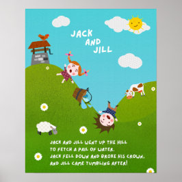 Jack and Jill Nursery Rhyme Classroom Poster ポスター