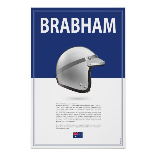 Jack Brabham Helmet ポスター (正面)