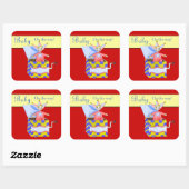 Jack-in-the-Box -伝統的おもちゃ（プライマリ） スクエアシール (シート)