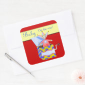 Jack-in-the-Box -伝統的おもちゃ(プライマリ) スクエアシール (封筒)