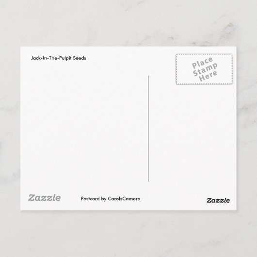 Jack-In-The-Pulpit Seedsはがき ポストカード (裏面)