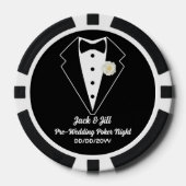 Jack & Jill Poker Night Party Tuxedo White Dress ポーカーチップ (正面)