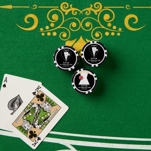 Jack & Jill Poker Night Party Tuxedo White Dress ポーカーチップ (ポーカーテーブル (スタック))