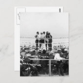 Jack Johnson vs. Fireman Jim Flynnボクシング: 1912 ポストカード (正面/裏面)