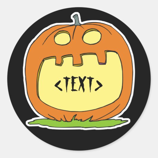 Jack-O-Lanternをカスタマイズするには、 ラウンドシール (正面)