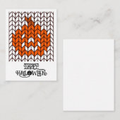 JACK-O-LANTERNニット3.5X2.5フラットハロウィンカード ノートカード (正面/裏面)