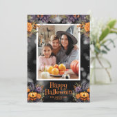 Jack-O'-Lanternフローラフォトハッピーハローウィンカード シーズンカード (スタンド正面)