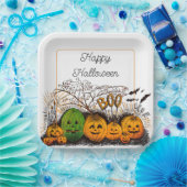 Jack-O-Lanternラインアップ ペーパープレート (パーティー)