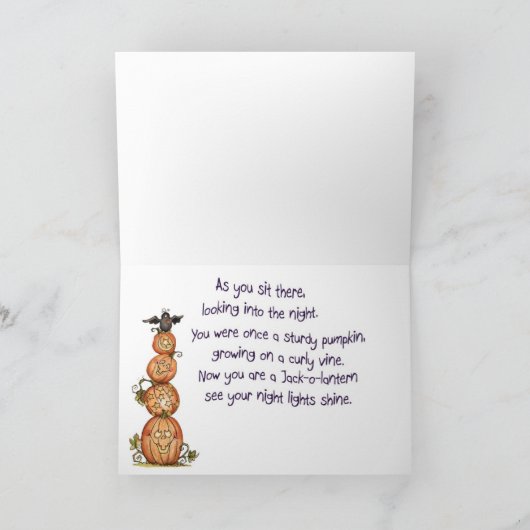 Jack-o-lantern – グリーティングカード (内部)