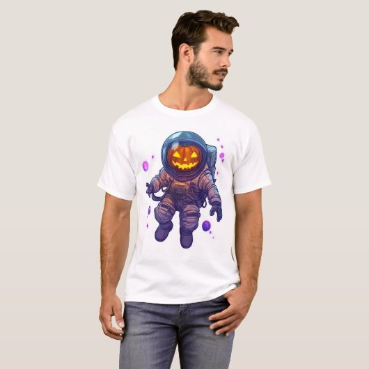Jack-o'-Lantern Astronaut Tシャツ (正面フル)