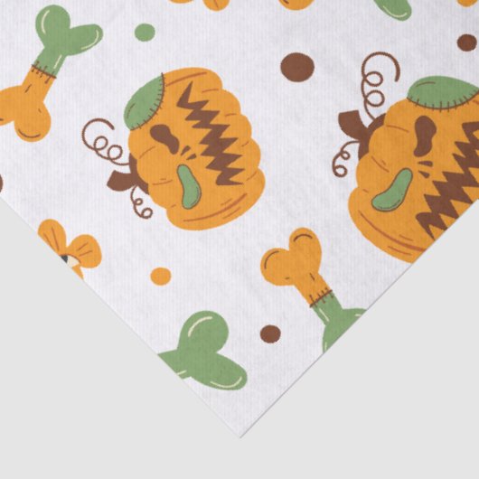 Jack-o-Lantern & Bones Spooky Halloween  薄葉紙 (詳細)