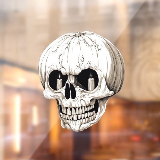 Jack O Lantern Cranium Halloween Gothic ウィンドウサイン (シート2)
