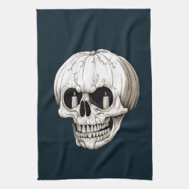 Jack O Lantern Cranium Halloween Gothic キッチンタオル