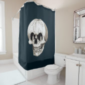 Jack O Lantern Cranium Halloween Gothic シャワーカーテン (インサイチュ)