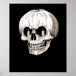 Jack O Lantern Cranium Halloween Gothic ポスター