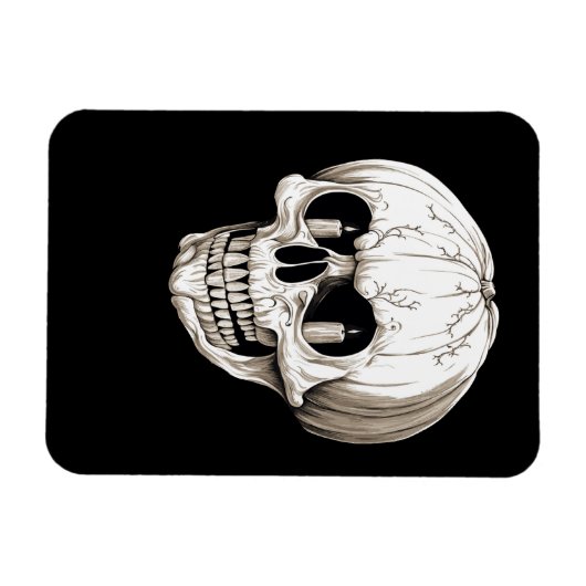 Jack O Lantern Cranium Halloween Gothic マグネット (横)