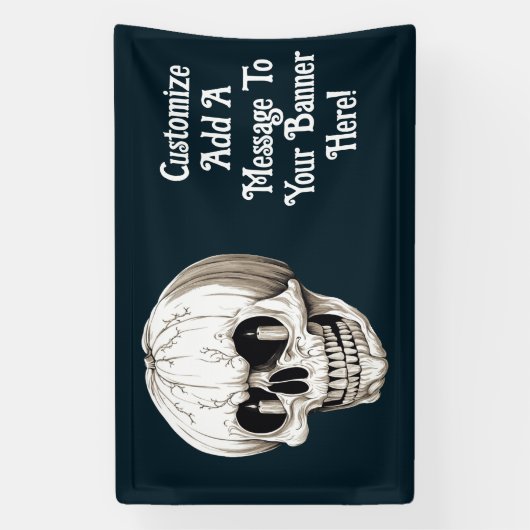 Jack O Lantern Cranium Halloween Gothic 横断幕 (縦)