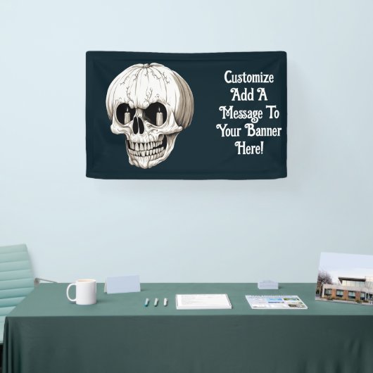Jack O Lantern Cranium Halloween Gothic 横断幕 (トレードショー)