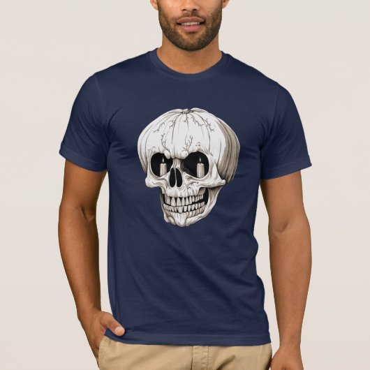 Jack O Lantern Cranium Halloween Gothic Tシャツ (正面)