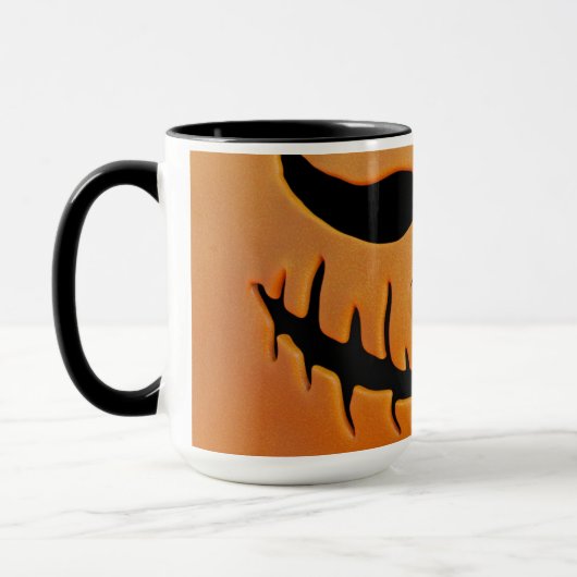 "Jack-o'-Lantern Delight: Halloween Pumpkin Mug" マグカップ (左)