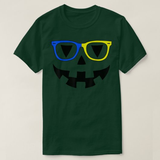 Jack O Lantern Face Glasses Sunglasses Pumpkin Hal Tシャツ (デザイン正面)