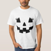 Jack O Lantern Face Pumpkin Eyelashes Hallowen Cos Tシャツ (正面)