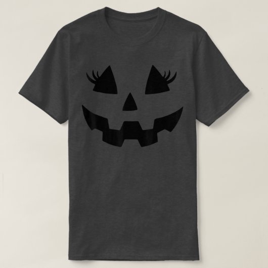 Jack O Lantern Face Pumpkin Eyelashes Hallowen Cos Tシャツ (デザイン正面)