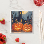Jack-O-Lantern Fright | Halloween Spooky Party スタンダードカクテルナプキン (インサイチュ)