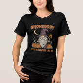 Jack-O’-Lantern Gnome Halloween Shirt –Cute Spooky トライブレンドTシャツ (正面)