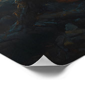 Jack-O'-Lantern Halloween with Glowing Pumpkin ポスター (角)