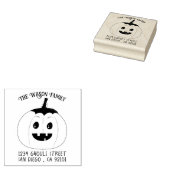 Jack-O-Lantern Halloween Wood Art Stamp ラバースタンプ (押印)