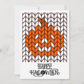 JACK-O-LANTERN KNIT 5x7 フラットハロウィンカード シーズンカード (正面)