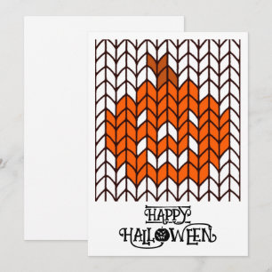 JACK-O-LANTERN KNIT 5x7 フラットハロウィンカード シーズンカード