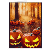 Jack O Lantern Pumpkins Spooky Halloween Card (正面)