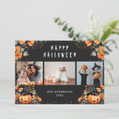 Jack-O-Lanternsフォトハッピーハローウィンカード シーズンカード (スタンド正面)