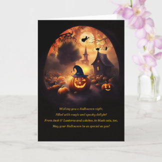 Jack O Lanterns幽霊のよく出るによるハロウィーンの画像 カード