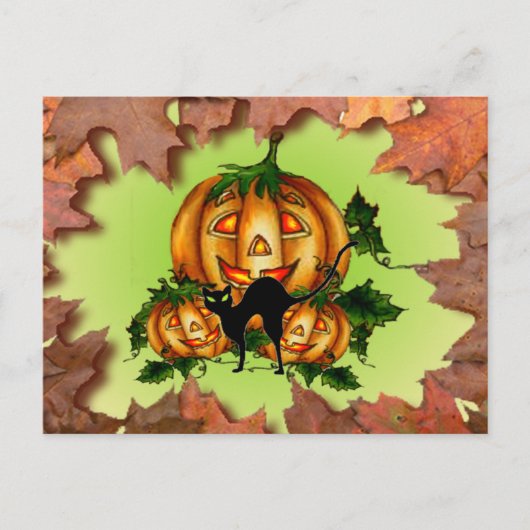 JACK-O-LANTHENS BY SHARON SHARPE ポストカード (正面)