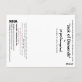 Jack of Diamonds、ポストカード ポストカード (裏面)