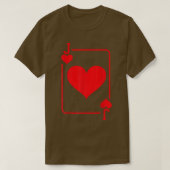 Jack of Hearts Playing Card Halloween Costume Red  Tシャツ (デザイン正面)