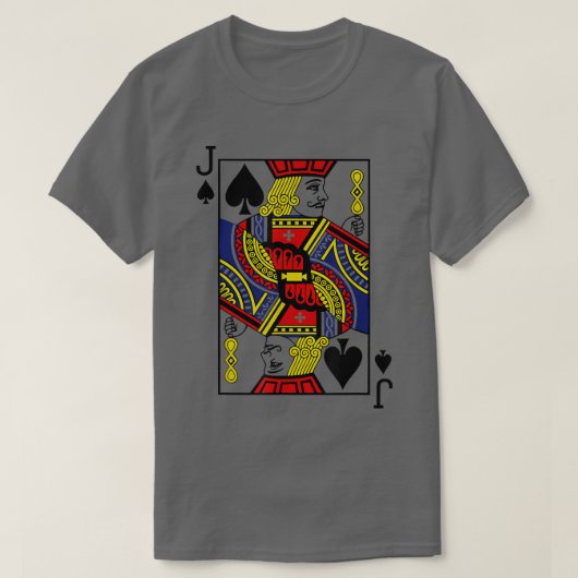 Jack Of Spades Card Suit Halloween Poker Magic Fa Tシャツ (デザイン正面)