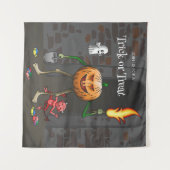 Jack O'lantern on a Friendly Trick or Treat タペストリー (正面(横))
