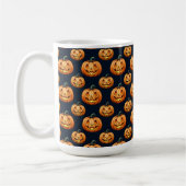 Jack o'Lanterns on Black コーヒーマグカップ (左)